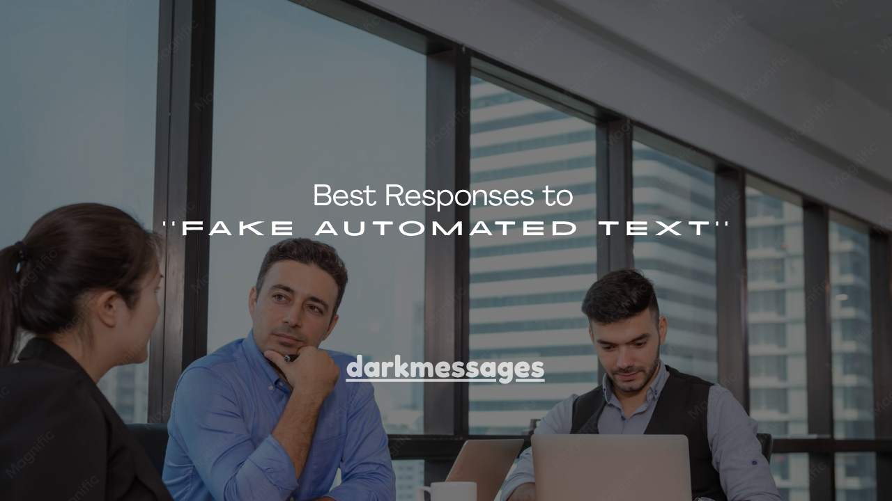 240+ Best Responses to Fake Automated Text
