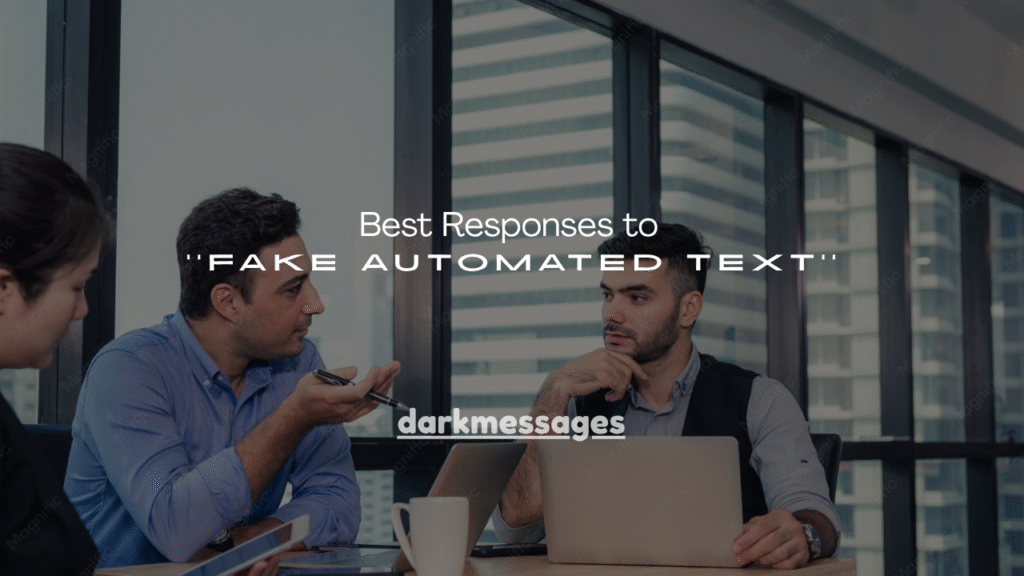 Best Responses to Fake Automated Text