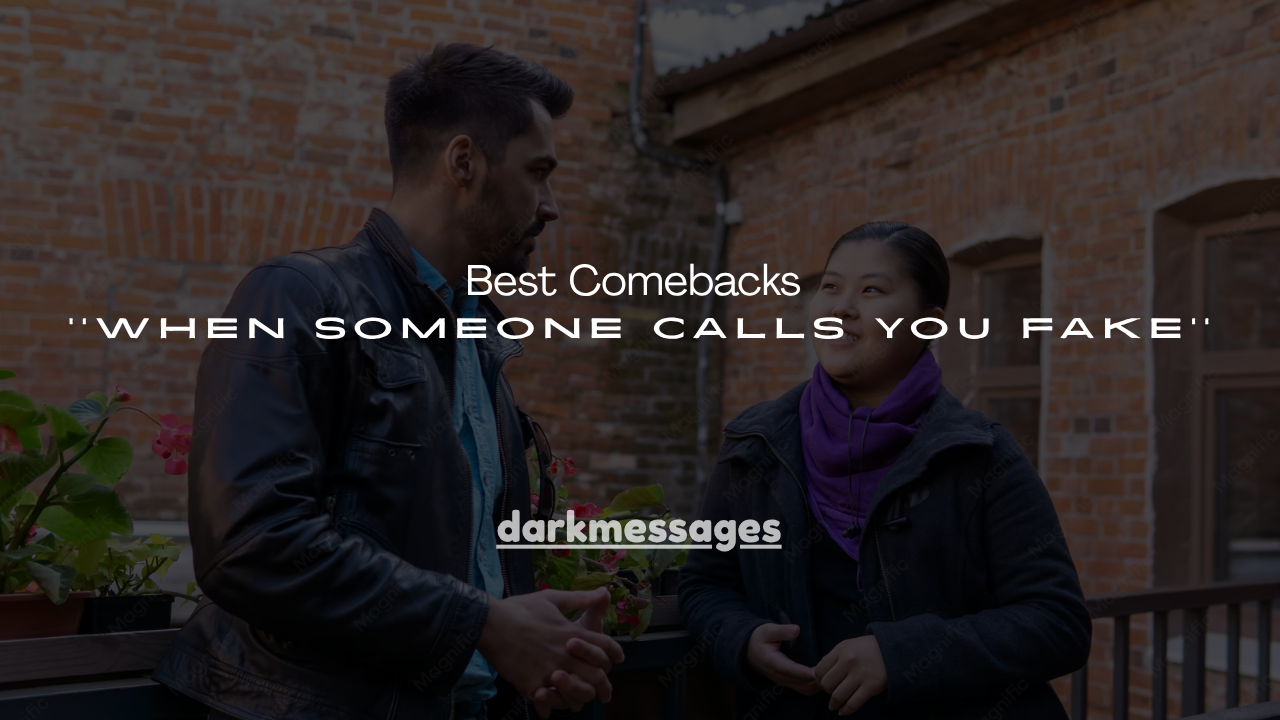 150+ Best Comebacks When Someone Calls You Fake